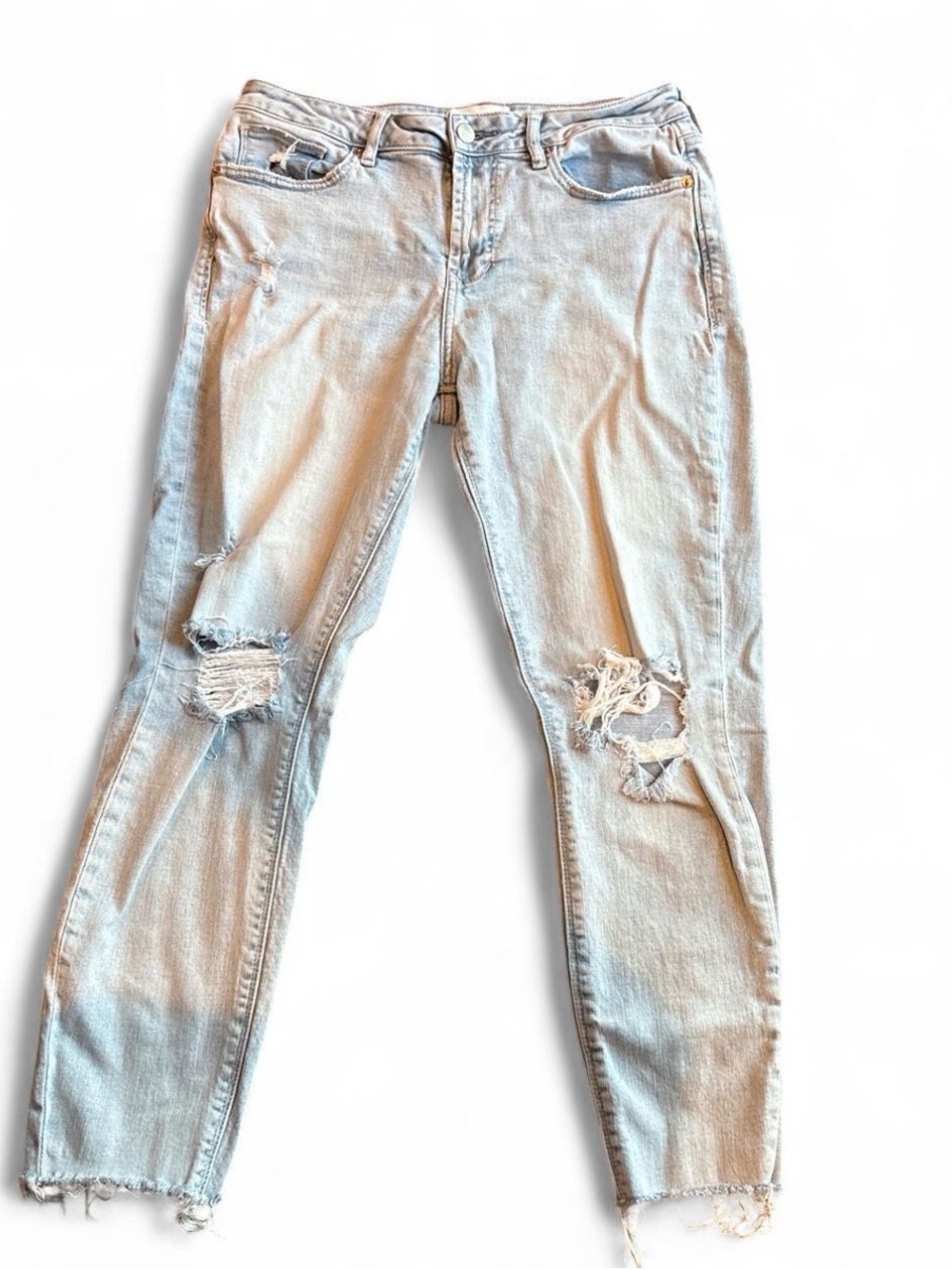 Dear John Light Blue Distressed Skinny Jeans